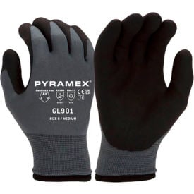 Pyramex® GL901 Insulated Cut Resistant Dipped Gloves HPT Coated ANSI A3 XL Gray GL901XL