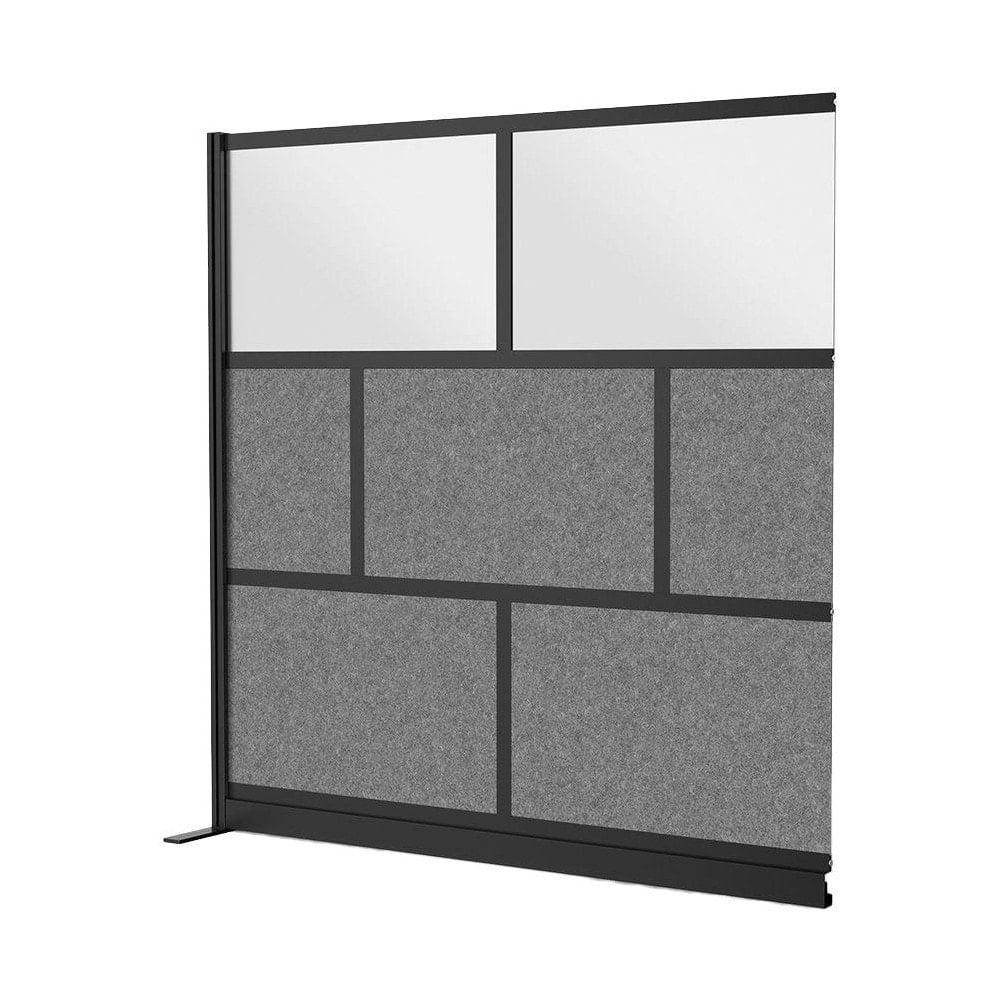 Office Cubicle Partitions, Office Cubicle Partition Type: Modular Wall Room Divider , Color: Black, Gray, Frosted , Material: Aluminum  MPN:MW-7070-XCGB