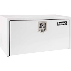 Buyers Steel Underbody Truck Box w/ Stainless Steel T-Handle - White 14x16x24 - 1703400 1703400