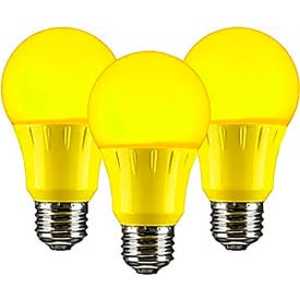 Sunlite® LED A19 Colored Light Bulb E26 Base 3W 1800 Lumens Yellow Pack of 3 41725-NS