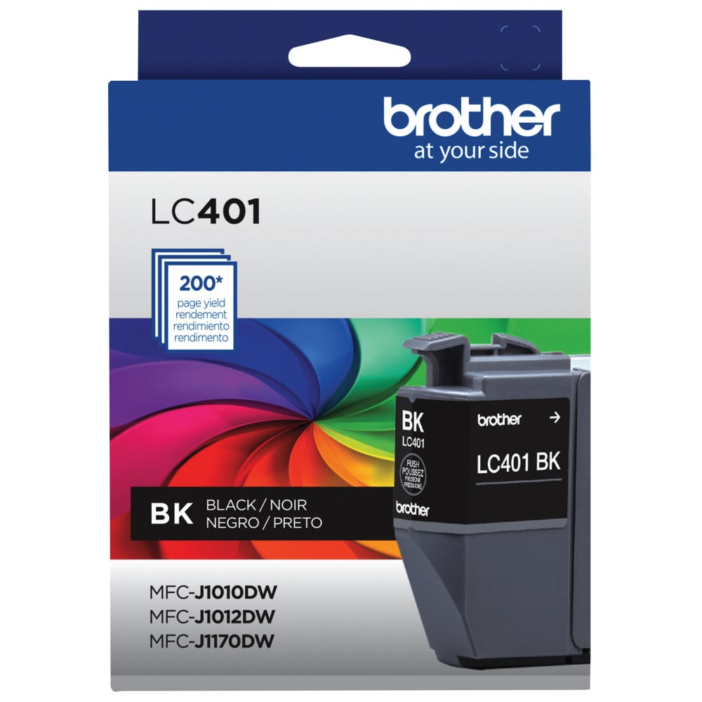 Brother LC401 Black Ink Cartridge, LC401BK (Min Order Qty 4) MPN:LC401BKS