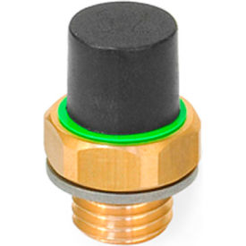 Brass Breather Valve with Plastic Cap - M10 x 1.0 Thread - J.W. Winco 883-M10X1-20-B-MS 883-M10X1-20-B-MS