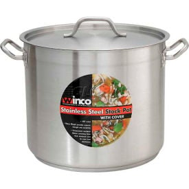 Winco SST-20 Stock Pot W/ Cover 20 Qt. SST-20