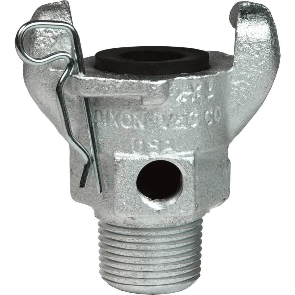 Universal Hose Couplings, Type: Male Ends with Gauge Port , Material: Plated Iron , Thread Size: 3/4 , Thread Standard: NPT , Connection Type: Threaded  MPN:AM7T