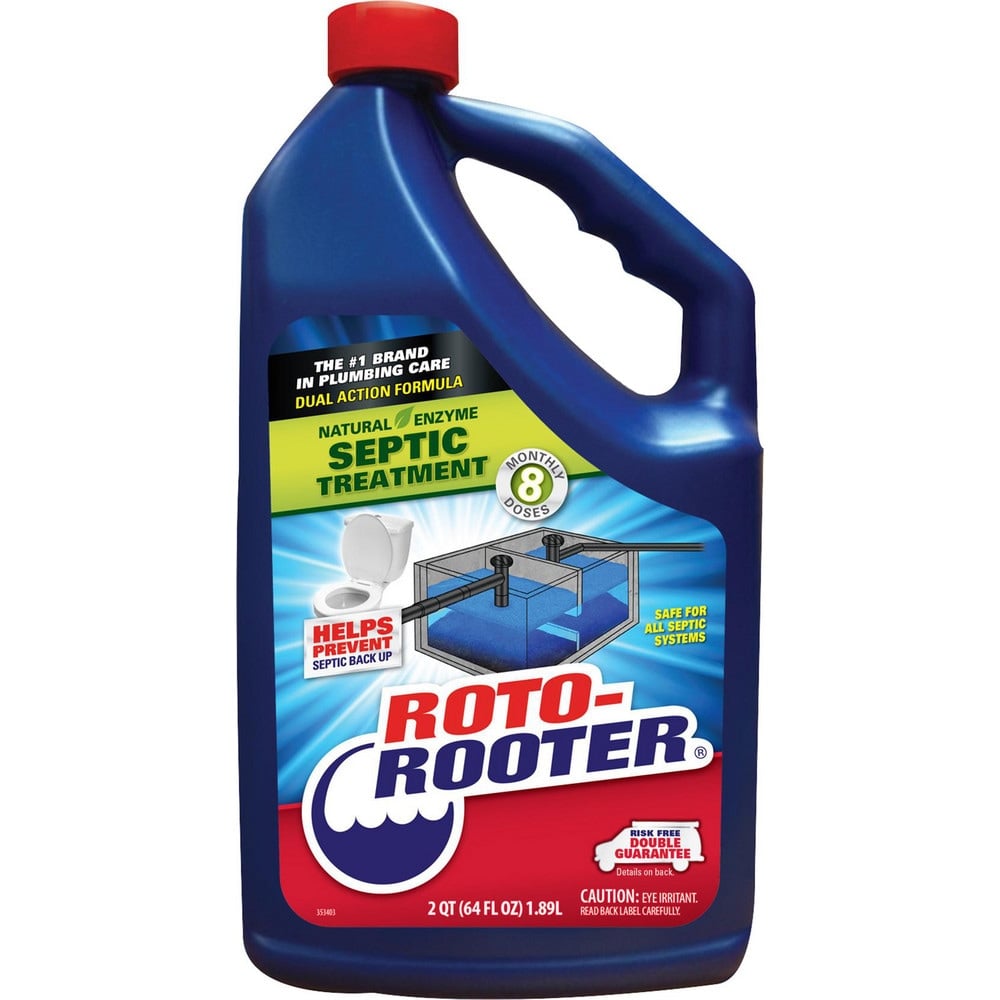 Roto-Rooter Septic Treatment is a professional strength, cost effective formula that helps prevent septic backups. Simply pour product in toilet bowl and flush. Helps prevent septic backups by breaking down waste, paper, fats, MPN:351272