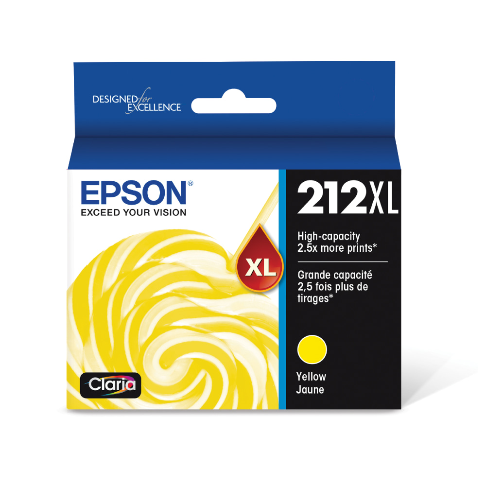 Epson 212XL Claria Yellow High-Yield Ink Cartridge, T212XL420-S (Min Order Qty 5) MPN:T212XL420-S