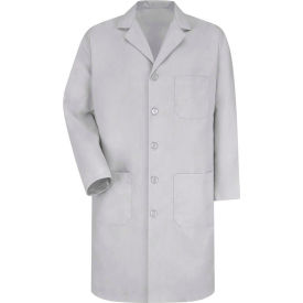 Red Kap® Men's Lab Coat Light Gray Poly/Combed Cotton 42