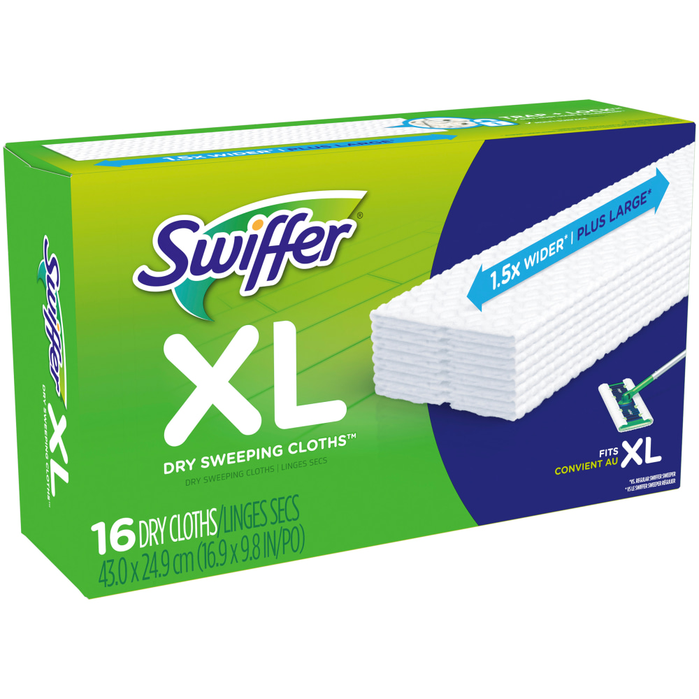 Swiffer Multisurface Dry Sweeping Pad Refills For Extra-Large Dusters, Unscented, White, Pack Of 16 (Min Order Qty 4) MPN:33903