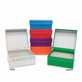 MTC™ Bio FlipTop™ Cardboard Freezer Box with Hinged Lid 100 Place Red 5 Pack R2700-R