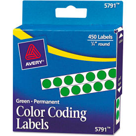 Avery® Permanent Self-Adhesive Color-Coding Labels 1/4