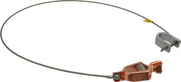 19 AWG, 3 Ft., Alligator Clip, C-Clamp, Grounding Cable with Clamps MPN:GCSP-AC-03