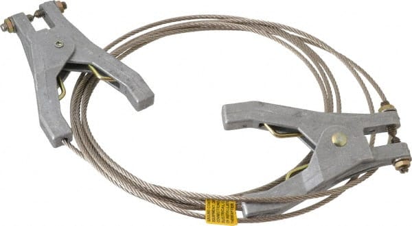 19 AWG, 10 Ft., Hand Clamp, Grounding Cable with Clamps MPN:GCSP-HH-10