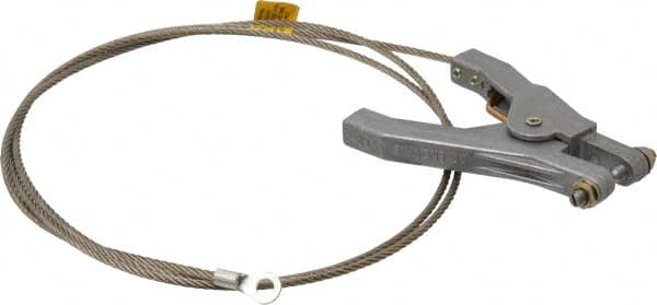 19 AWG, 5 Ft., Hand Clamp, Terminal, Grounding Cable with Clamps MPN:GCSP-HE-05