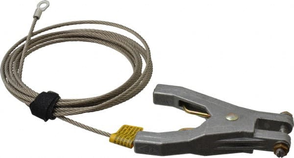 19 AWG, 10 Ft., Hand Clamp, Terminal, Grounding Cable with Clamps MPN:GCSP-HE-10