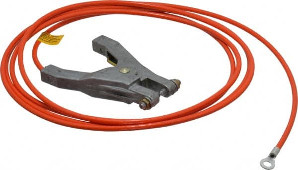 19 AWG, 10 Ft., Hand Clamp, Terminal, Grounding Cable with Clamps MPN:GCSI-HE-10