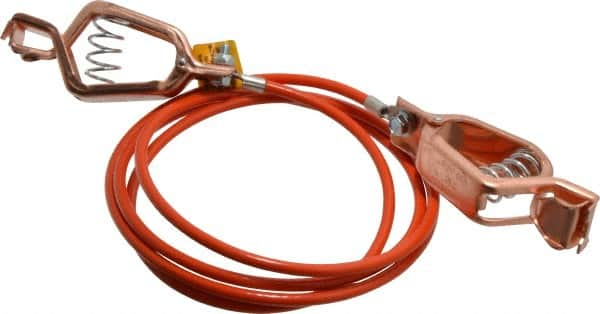 19 AWG, 5 Ft., Alligator Clip, Grounding Cable with Clamps MPN:GCSI-AA-05