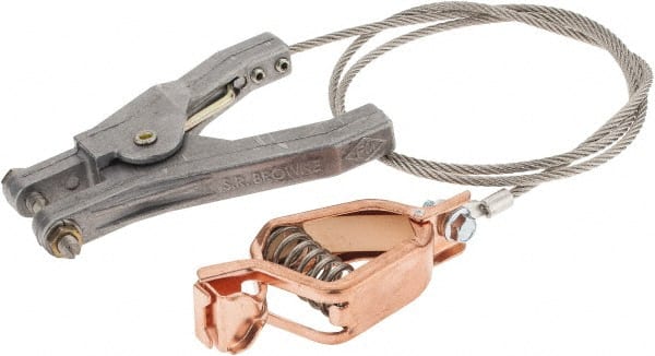 19 AWG, 3 Ft., Alligator Clip, Hand Clamp, Grounding Cable with Clamps MPN:GCSP-AH-03