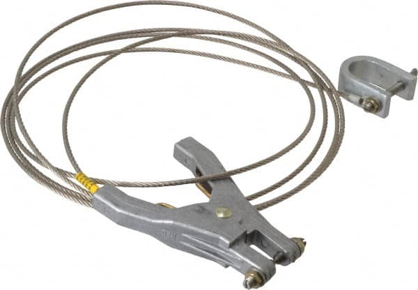 19 AWG, 10 Ft., C-Clamp, Hand Clamp, Grounding Cable with Clamps MPN:GCSP-HC-10