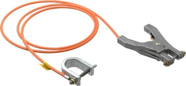 19 AWG, 5 Ft., C-Clamp, Hand Clamp, Grounding Cable with Clamps MPN:GCSI-HC-05