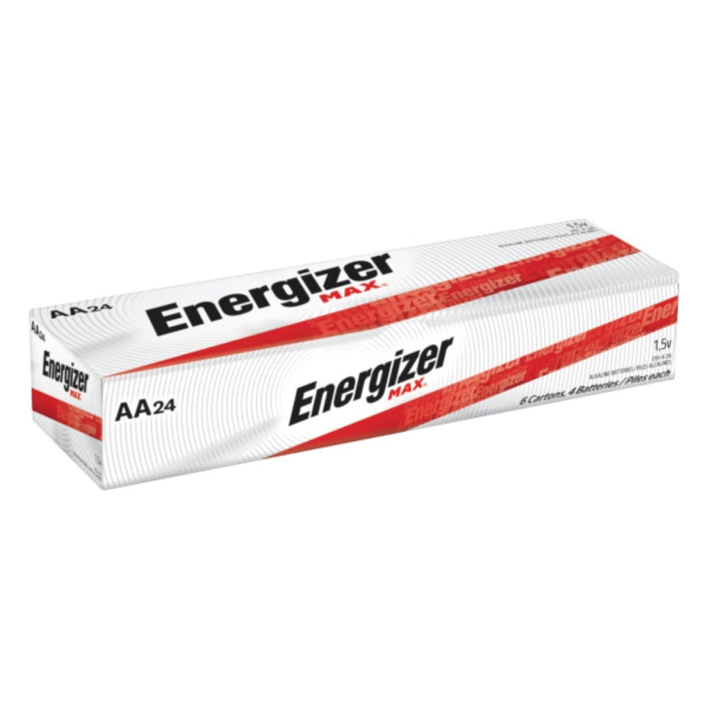 Energizer Max AA Alkaline Batteries, Pack Of 24 Batteries, E91SBP-24H (Min Order Qty 4) MPN:E91-BX