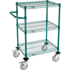 Nexel® 3 Shelf Cart Poly-Green® 24