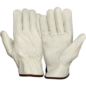 Value Cow Leather Driver Gloves with Keystone Thumb Size 2XL - Pkg Qty 12 GL2001KX2