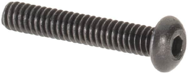 Button Socket Cap Screw: #0-80 x 3/8, Alloy Steel, Black Oxide Coated MPN:201004PR