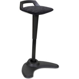 Alera® Sit-Stand Perch Stool - Black with Black Base - AdaptivErgo Series AE35PSBK