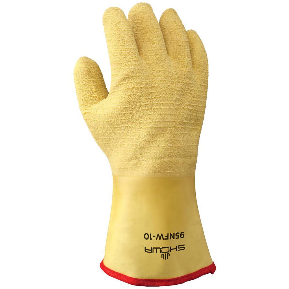 Work & General Purpose Gloves, Glove Material: Natural Rubber, Jersey Fleece , Lining Material: Fleece , Cuff Style: Gauntlet  MPN:95NFW-10