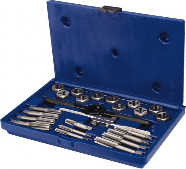 1/8-27 to 1/2-20 Tap, 1/8-27 to 1/2-20 Die, NPT, UNC, UNF, Tap and Die Set MPN:24614-OLD