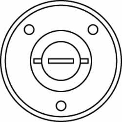 Round Electrical Box Cover: Brass MPN:S2525