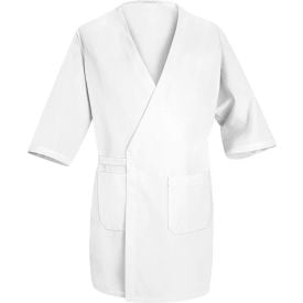 Red Kap® Collarless Butcher Wrap W/Exterior Pockets White Polyester/Combed Cotton 4XL WP10WHRG4XL