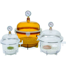 Bel-Art F42400-2021 Lab Companion Clear Polycarbonate Round Style Vacuum Desiccator 6 Liter F42400-2021