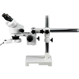 AmScope SM-3BZ-FRL 3.5X-90X Stereo Zoom Boom Microscope with Fluorescent Ring Light SM-3BZ-FRL