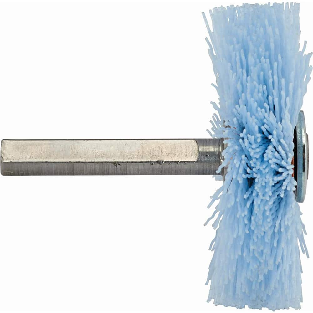 Wheel Brushes, Mount Type: Shank , Wire Type: Crimped , Outside Diameter (Inch): 1-1/2 , Face Width (Inch): 1 , Arbor Hole Size: 3/8 in  MPN:35656