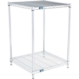 Nexel® 2 Shelf Stainless Steel Wire Shelving Unit Starter 24