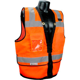 Radians® Type R Class 2 Heavy Duty Surveyor Safety Vest Zipper 3XL Orange SV59Z-2ZOD-3X SV59Z-2ZOD-3X