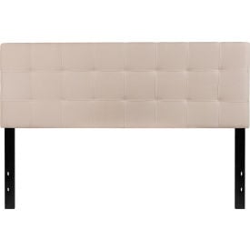 Flash Furniture Bedford Tufted Upholstered Headboard in Beige Queen Size HB1704-Q-B-GGHG-