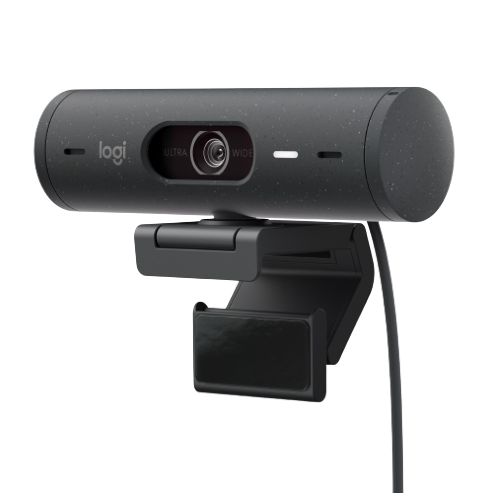 Logitech Brio 500 Full HD Webcam, 1-1/4inH x 4-5/16inW x 1-1/4inD, Graphite, 960-001493 MPN:960-001493