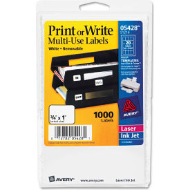 Avery® Print or Write Removable Multi-Use Labels 3/4 x 1 White 1000/Pack 05428