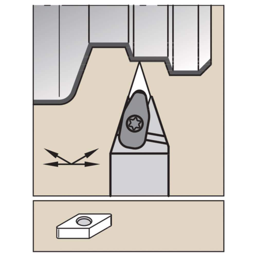 Indexable Turning Toolholder: DVVNN2525M16KC04, 72.5 ° MPN:5696749