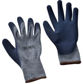 GoVets™ Ultra-Grip Foam Latex Coated Gloves Poly/Cotton Knit Black/Gray Large - Pkg Qty 12 349L708