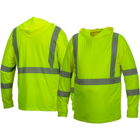 Pyramex® RLPH1 Long Sleeve Pullover Hoodie with UV Protection Class 3 L Hi-Vis Lime RLPH110L