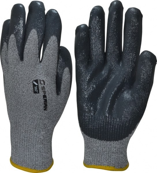 Cut & Abrasion-Resistant Gloves: Size L, ANSI Cut 4, Nitrile, Dyneema MPN:PF570-L