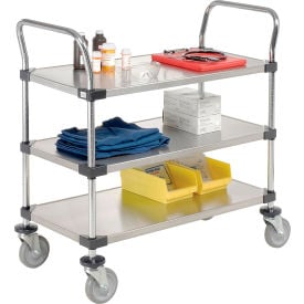 Nexel® Stainless Steel Utility Cart w/3 Shelves 800 lb. Capacity 36