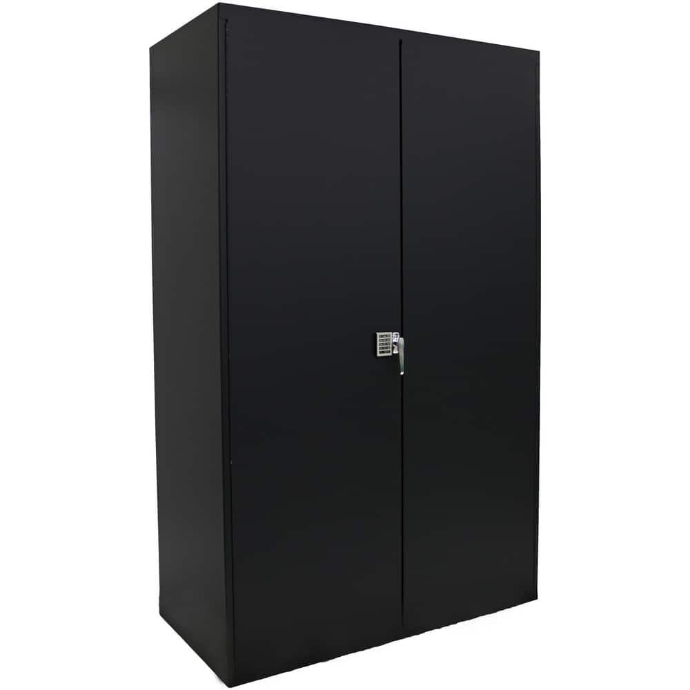 Storage Cabinets, Cabinet Type: Lockable Storage , Cabinet Material: Steel , Width (Inch): 36in , Depth (Inch): 24in , Cabinet Door Style: Hinged  MPN:F89358BK