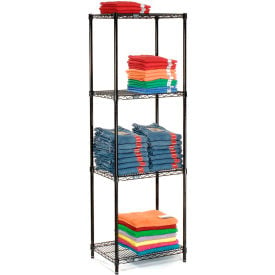 Nexel® 4 Shelf Black Epoxy Wire Shelving Unit Starter 30