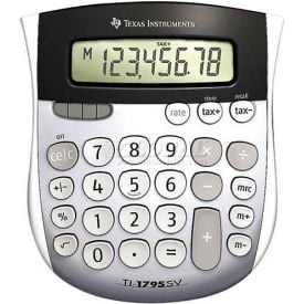 Texas Instruments 8-Digit Calculator TI1795SV W/Tax Key 4-7/8