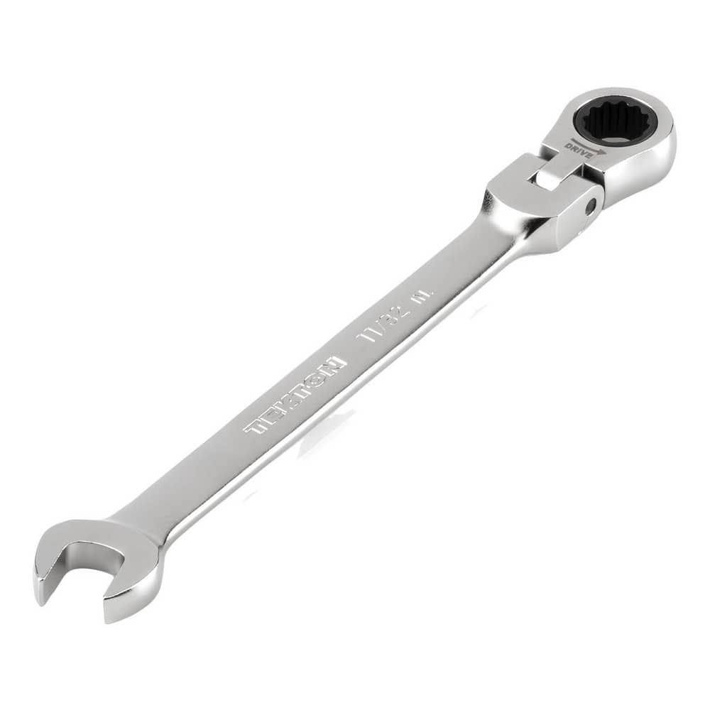 Combination Wrenches, Size (Inch): 11/32 , Finish: Satin Chrome , Head Type: Flexible, Combination , Handle Type: Straight , Material: Steel  MPN:WRC26309