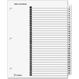 Cardinal OneStep Printable T.O.C. Divider Printed 1 to 31 9